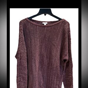 J. Jill PureJill Marled Sweater Purple Plum Size L Petite